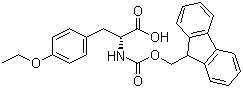 结构式 CAS# 162502-65-0, O-乙基-N-[(9H-芴-9-甲氧基)羰基]-D-酪氨酸
