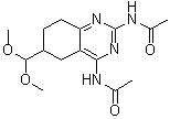 N,N'-[6-(Dimethoxymethyl)-5,6,7,8-tetrahydro-2,4-quinazolinediyl]bisacetamide molecular structure (CAS 162660-03-9)