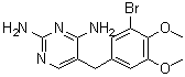 5-[(3-溴-4,5-二甲氧基苯基)甲基]-2,4-嘧啶二胺分子结构 (CAS 16285-82-8)