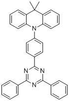 structure of CAS# 1628752-98-6, 10-(4-(4,6-Diphenyl-1,3,5-triazin-2-yl)phenyl)-9,9-dimethyl-9,10-dihydroacridine;DMAC-TRZ