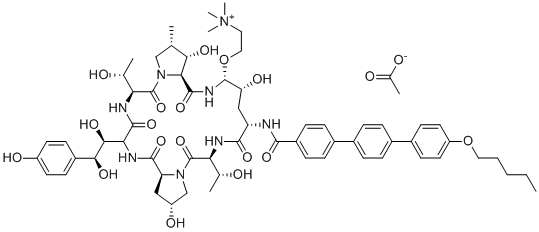 Biafungin acetate molecular structure (CAS 1631754-41-0)