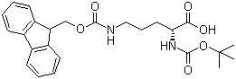 structure of CAS# 163336-15-0, N-Boc-(N'-Fmoc)-D-ornithine;Boc-D-Orn(Fmoc)-OH