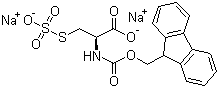structure of CAS# 163558-30-3, Fmoc-S-sulfo-L-cysteine disodium salt;N-[(9H-fluoren-9-ylmethoxy)carbonyl]-S-sulfo-L-cysteine disodium salt