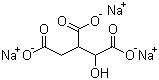 Isocitric acid trisodium salt molecular structure (CAS 1637-73-6)