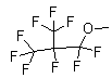 structure of CAS# 163702-08-7, 1,1,2,3,3,3-Hexafluoro-1-methoxy-2-(trifluoromethyl)propane;2-(Difluoromethoxymethyl)-1,1,1,2,3,3,3-heptafluoropropane; Methyl nonafluoroisobutyl ether; Methyl perfluoroisobutyl ether; Perfluoroisobutyl methyl ether; i 7100