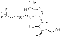 2-[(3,3,3-Trifluoropropyl)thio]adenosine molecular structure (CAS 163706-51-2)