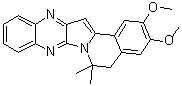5,6-Dihydro-2,3-dimethoxy-6,6-dimethylbenz[7,8]indolizino[2,3-b]quinoxaline molecular structure (CAS 163769-88-8)