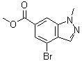 结构式 CAS# 1638759-79-1, 4-溴-1-甲基-1H-吲唑-6-羧酸甲酯