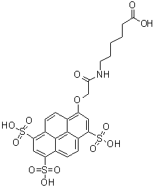 6-(2-((3,6,8-Trisulfopyren-1-yl)oxy)acetamido)hexanoic acid molecular structure (CAS 1638784-10-7)