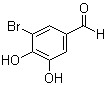 结构式 CAS# 16414-34-9, 3-溴-4,5-二羟基苯甲醛