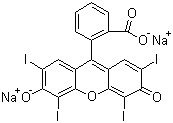structure of CAS# 16423-68-0, Erythrosin B;Disodium 2-(2,4,5,7-tetraiodo-6-oxido-3-oxoxanthen-9-yl)benzoate