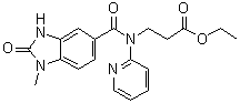 N-[(2,3-Dihydro-1-methyl-2-oxo-1H-benzimidazol-5-yl)carbonyl]-N-2-pyridinyl-beta-alanine ethyl ester molecular structure (CAS 1642853-67-5)