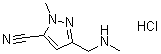 1-Methyl-3-[(methylamino)methyl]-1H-pyrazole-5-carbonitrile hydrochloride (1:1) molecular structure (CAS 1643141-20-1)