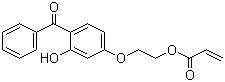 结构式 CAS# 16432-81-8, 2-丙烯酸 2-(4-苯甲酰-3-羟基苯氧基)乙基酯; 紫外线吸收剂UV-2098