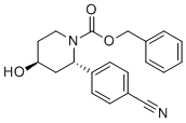 (-)-(2S,4S)-Benzyl 2-(4-Cyanophenyl)-4-Hydroxypiperidine-1-Carboxylate molecular structure (CAS 1644667-56-0)