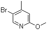 5-Bromo-2-methoxy-4-methylpyridine molecular structure (CAS 164513-39-7)