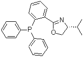 (R)-(+)-2-[2-(Diphenylphosphino)phenyl]-4-isopropyl-2-oxazoline molecular structure (CAS 164858-78-0)