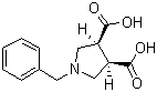 cis-1-Benzyl-3,4-pyrrolidinedicarboxylic acid molecular structure (CAS 164916-63-6)