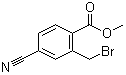 2-Bromomethyl-4-cyano-benzoic acid methyl ester molecular structure (CAS 165111-46-6)