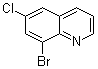 8-溴-6-氯喹啉分子结构 (CAS 16567-11-6)