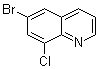 结构式 CAS# 16567-13-8, 6-溴-8-氯喹啉