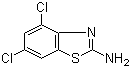 structure of CAS# 16582-59-5, 2-Amino-4,6-dichlorobenzothiazole;4,6-Dichloro-1,3-benzothiazol-2-amine