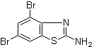 结构式 CAS# 16582-60-8, 4,6-二溴-2-苯并噻唑胺