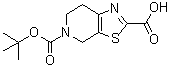结构式 CAS# 165948-21-0, 5-(叔丁氧羰基)-4,5,6,7-四氢噻唑并[5,4-c]吡啶-2-羧酸