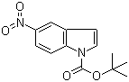 结构式 CAS# 166104-19-4, 5-硝基吲哚-1-羧酸叔丁酯