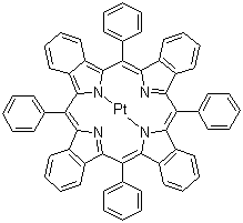 (SP-4-1)-[6,13,20,27-Tetraphenyl-29H,31H-tetrabenzo[b,g,l,q]porphinato(2-)-N29,N30,N31,N32]platinum molecular structure (CAS 166174-05-6)