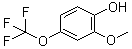 structure of CAS# 166312-49-8, 2-Methoxy-4-(trifluoromethoxy)phenol