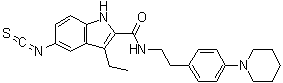 3-Ethyl-5-isothiocyanato-N-[2-[4-(1-piperidinyl)phenyl]ethyl]-1H-indole-2-carboxamide molecular structure (CAS 1663564-42-8)
