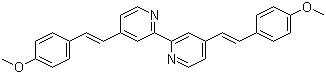 结构式 CAS# 166827-53-8, 4,4'-二[2-(4-甲氧基苯基)乙烯基]-2,2'-联吡啶