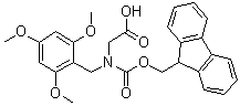 N-[(9H-Fluoren-9-ylmethoxy)carbonyl]-N-[(2,4,6-trimethoxyphenyl)methyl]glycine molecular structure (CAS 166881-43-2)