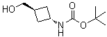 结构式 CAS# 167081-37-0, (反式-3-羟基甲基环丁基)氨基甲酸叔丁酯