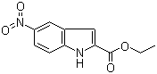 结构式 CAS# 16732-57-3, 5-硝基吲哚-2-羧酸乙酯