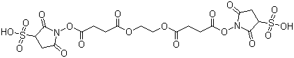 Bis(sulfo-N-succinimidyl) ethylene glycol disuccinate molecular structure (CAS 167410-92-6)