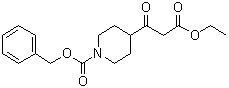 3-(1-苄氧羰基哌啶-4-基)-3-氧代丙酸乙酯分子结构 (CAS 167414-75-7)