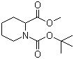 结构式 CAS# 167423-93-0, N-Boc-哌啶-2-甲酸甲酯; N-叔丁氧羰基哌啶-2-甲酸甲酯