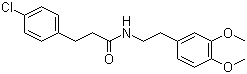 4-氯-N-[2-(3,4-二甲氧基苯基)乙基]苯丙酰胺分子结构 (CAS 1676-39-7)