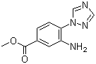 3-氨基-4-(1H-1,2,4-三唑-1-基)苯甲酸甲酯分子结构 (CAS 167626-50-8)