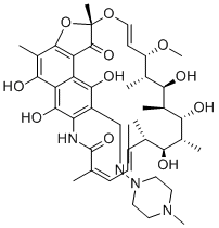 结构式 CAS# 16783-99-6, 25-脱乙酰基利福平