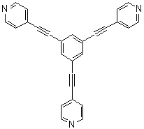 structure of CAS# 168289-78-9, 1,3,5-Tris(4-pyridylethynyl)benzene;4,4',4''-(1,3,5-Benzenetriyltri-2,1-ethynediyl)tris[pyridine]; 1,3,5-Tris(4-pyridylethynyl)benzene
