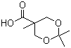 2,2,5-Trimethyl-1,3-dioxane-5-carboxylic acid molecular structure (CAS 16837-14-2)