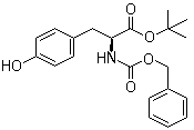 结构式 CAS# 16881-33-7, N-(苄氧羰基)-L-酪氨酸叔丁酯
