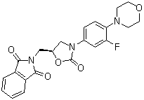 (S)-N-[[3-[3-Fluoro-4-(4-morpholinyl)phenyl]-2-oxo-5-oxazolidinyl]methyl]phthalimide molecular structure (CAS 168828-89-5)