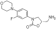 结构式 CAS# 168828-90-8, (S)-5-(氨基甲基)-3-(3-氟-4-吗啉基苯基)-2-噁唑烷酮