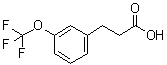 structure of CAS# 168833-77-0, 3-(Trifluoromethoxy)benzenepropanoic acid;3-(3-Trifluoromethoxyphenyl)propionic acid
