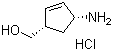 (1S,4R)-(4-Aminocyclopent-2-enyl)methanol hydrochloride molecular structure (CAS 168960-19-8)