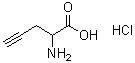 structure of CAS# 16900-57-5, 2-Amino-4-pentynoic acid hydrochloride;DL-Propargylglycine hydrochloride